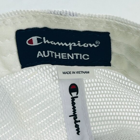 Champion White Strapback Hat Embroidered C Logo Adjustable Baseball Cap Unisex - Picture 6 of 6